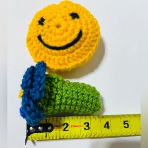 Catnip Crochet Smiley Face and Cone Flower Set
Catnip toys. Handmade